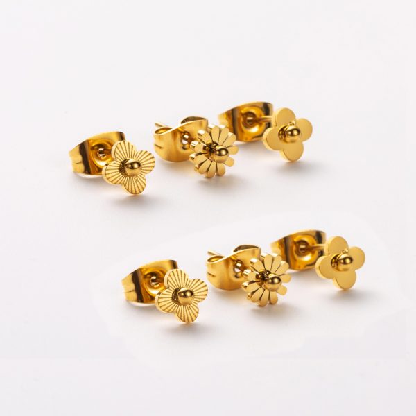 Boucles trio Set Fleurs